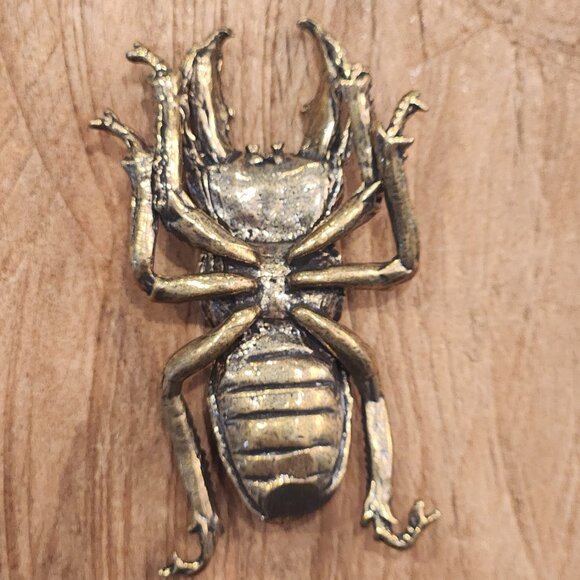NEW Brass Beetle Figure Beetle Figurine Decorative Insect Bug Home Decor - Picture 3 of 4